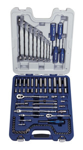 Williams Industrial Tools 89 pc 1/4" & 3/8" Drive 6 & 12-Point Metric Master Socket, Wrench and Screwdriver Set Rugged Case System - JHW50622B