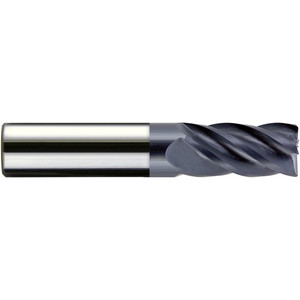 Morse Cutting Tools 99446 Corner Radius End Mill, 1/4" Dia. x 7/16" LOC x 1/4" Shank Dia. x 2" OAL, Carbide, AlTiCrN, 5 Flute, Plain, External, Corner Radius, Solid End Mill Series #5102 - 0438671