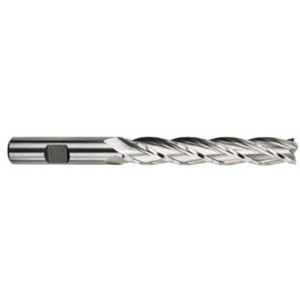 Morse Cutting Tools 96252 Square End Mill, 1/4" Dia. x 1-3/4" LOC x 3/8" Shank Dia. x 3-9/16" OAL, 4 FL, HSS, TiN, Series 4552G - 1022153
