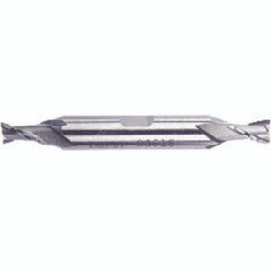 Morse Cutting Tools 44315 Center Cutting End Mill, 3/16" Dia. x 9/32" LOC x 3/8" Shank Dia. x 2-3/4" OAL, HSS, Uncoated, 2 Flute, Double End Finishing Center Cutting End Mill Series #4563 - 1022393
