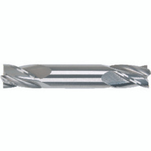 Morse Cutting Tools 57278 Square End Mill, 3/8" Dia. x 9/16" LOC x 3/8" Shank Dia. x 3" OAL, Carbide, Uncoated, 4 Flute, Double End Finishing Center Cutting End Mill Series #5946 - 1026523