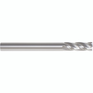 Morse Cutting Tools 59136 Square End Mill, 1" Dia. x 1-1/2" LOC x 1" Shank Dia. x 4" OAL, Carbide, Uncoated, 4 Flute, Single End Finishing End Mill Series #5968 - 1026943