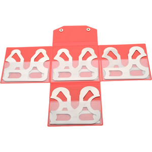 SPI Radius Gage Set: Stainless Steel, 9/16 to 1" Radius, 8 pc Satin Chrome Finish 30-685-2 - 01718469