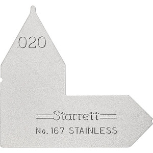 Starrett Radius Gages, Maximum Radius: 0.02in, Gage Configuration: Convex & Concave Radii per Each Leaf 63436 - 58696279
