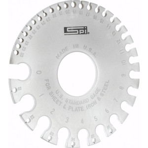 SPI Wire & Sheet Metal Gages, Material: Steel, For Use On: Aluminum, Copper, For Use With: Sheet & Plate Iron & Steel, UNSPSC Code: 41111600 30-189-5 - 42614925