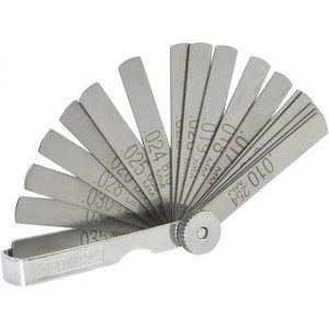 OEM Tools 17 Piece, 0.01 to 0.035" Thick, Feeler Gage Set 1-3/4" Leaf Length, 1/4" Wide, Steel 25341 - 35340249