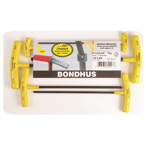 Bondhus ProHold Balldriver T-Handles PBTX60, 6pc Set, 5/32" - 3/8" Range - 75146