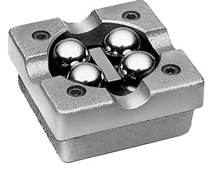 Flexbar Ball Bearing V-Blocks, 3-3/8" x 3-3/8" x 1-3/8" without Clamps - 16098