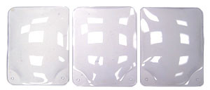 Flexbar Concave Shileds, 6"x8", Carton of 3 - 13093