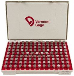 Vermont Gage Class ZZ Plug Gage Set: 0.626 to 0.75" Range, 125 Pc 0.000200" Tolerance 101100700 - 06463087