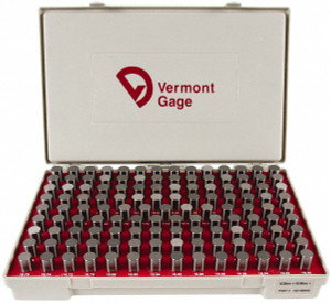 Vermont Gage Class ZZ Plug Gage Set: 16.5 to 18.98 mm Range, 125 Pc +0.005mm Tolerance, 125 Pieces 102100600 - 68090992