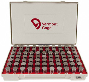 Vermont Gage Class ZZ Plug Gage Set: 24 to 25.48 mm Range, 75 Pc +0.005mm Tolerance, 75 Pieces 102101000 - 68091073