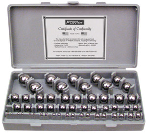 Fowler Gage Ball Set, 52 Pieces, 1/8" to 1" - 52-438-766