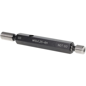SPI Plug Thread Gage: M10x1.25 Thread, 6H Class, Double End, Go & No Go Handle Included 37-192-2 - 54334743