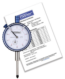 Fowler 1" Dial Indicator, White Face - 52-520-110-2