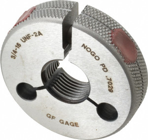 GF Gage Threaded Ring Gage: 3/4-16 Thread, UNF, Class 2A, No Go Class 2A R0750162ANK - 55323414