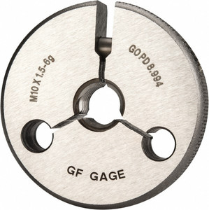GF Gage Threaded Ring Gage: M10 x 1.50 Thread, Metric, Class 6G, Go Class 6G R1001506GGK - 55334338