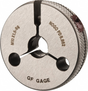 GF Gage Threaded Ring Gage: M10 x 1.50 Thread, Metric, Class 6G, No Go Class 6G R1001506GNK - 55334692