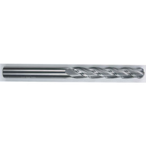 Morse Cutting Tools 58716 Ball Nose End Mill, 1/4" Dia. x 1-1/2" LOC x 1/4" Shank Dia. x 4" OAL, 4 FL, Carbide, Uncoated, Series 5942 - 1026792