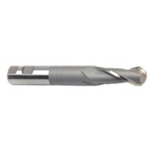 Morse Cutting Tools 43140 Ball Nose End Mill, 3/8" Dia. x 3/4" LOC x 3/8" Shank Dia. x 3-5/16" OAL, 2 FL, HSS, Uncoated, Series 1888 - 1021703