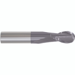 Morse Cutting Tools 92565 Ball Nose End Mill, 31/64" Dia. x 1" LOC x 1/2" Shank Dia. x 3" OAL, 2 FL, Carbide, AlTiN, Series 5940T - 1028254