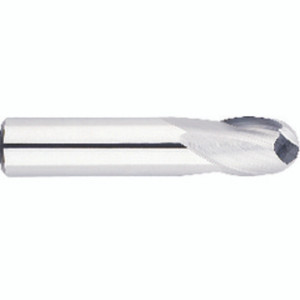 Morse Cutting Tools 4250368 Ball Nose End Mill, 1/8" Dia. x 1/4" LOC x 1/8" Shank Dia. x 1-1/2" OAL, 2 FL, Carbide, Uncoated, Series 5940 - 1026394