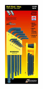 Bondhus 14189 Bonus Pack, Balldriver L-wrench Set #10937 & GorillaGrip Hex Fold-up Set #12589 - 97-682-9