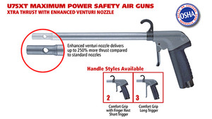 Guardair U75XT Ultra Xtra Thrust Series Safety Air Guns with Enhanced Venturi Nozzle