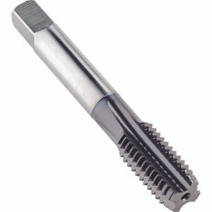 Morse Cutting Tools 61328 Straight Flute Tap, M10 x 1.5 mm, 2-15/16" OAL, 4 FL, HSS-PM, TiAlN, D6, Series 2087M - 1032047