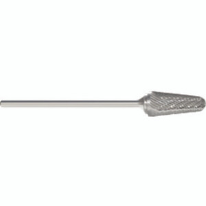 Morse Cutting Tools 83514 Rotary File Bit - Carbide Burr, 5/8" Dia. x 1/4" Shank Dia. x 1-3/16" LOC x 2-15/16" OAL, Carbide, Taper Shape 14 Degree Include, Radius End, Uncoated, Series 597 - 1074914