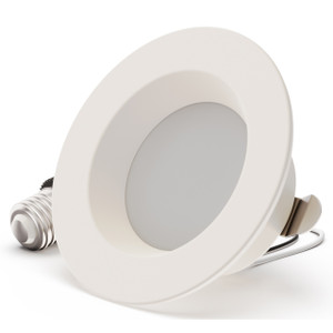 Infibrite Recessed Retrofit LED Sleek Downlight Kit, 4 Inch, 5CCT 2700K, 3000K, 3500K, 4000K, 5000K, 750 Lumens, 9 Watts - IB-005-8-9W-WH