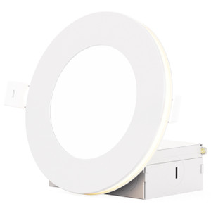 Infibrite Slim Recessed LED Downlight with Night Light, 4 Inch, 5CCT 2700K, 3000K, 3500K, 4000K, 5000K, 750 Lumens, 9 Watts - IB-001-28-9W-WH