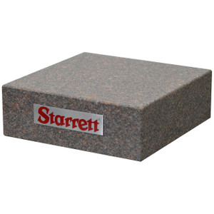 Starrett Superior Red Granite Surface Plate G-88607, 12" x 12" x 4", No Ledges, Grade B Toolroom - 88607