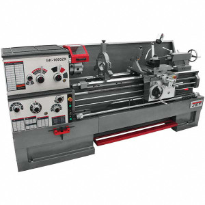 Jet 16" x 60" Engine Lathe: Geared Head, 230/460 V 3 Phase, 3-1/8" Spindle Bore Dia, 25 to 1,800 RPM 321940 - 06012645