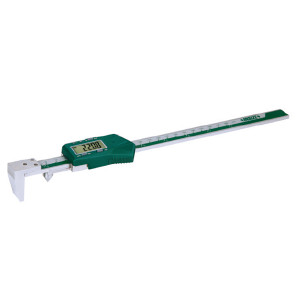 Insize Back-Jaw Edge to Center Digital Metric Caliper with Data Interface, 5-200mm/0.2-8" Range - 1524-200