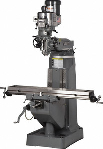 Bridgeport 9" x 49" Knee Milling Machine: 2 hp, Variable Speed Pulley, 3 Phase 60 to 4,200 RPM, R8 Spindle Taper BPS1R08 - 92813351