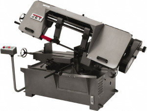 Jet Horizontal Bandsaw: 10 x 16" Rectangular, 10" Round Capacity, Variable Speed Pulley Drive 220 & 440V, 2 hp, 3 Phase, Coolant System 414475 - 62112578