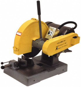 Kalamazoo Straight Chop & Cut-Off Saw: 14" Blade Dia, 1" Arbor Hole, 5 hp, 4,400 RPM Three Phase, 220/440 V K12-14B-3 - 09452285