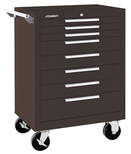 Kennedy K1800 27" 8-Drawer Roller Cabinet, Brown Wrinkle - 378XB