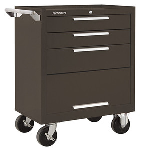 Kennedy K1800 27" 3-Drawer Roller Cabinet, Brown Wrinkle - 273XB