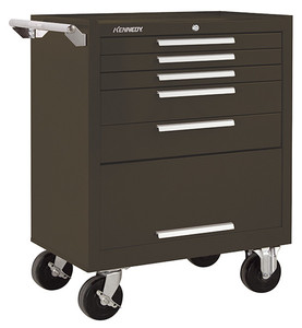 Kennedy K1800 27" 5-Drawer Roller Cabinet, Brown Wrinkle - 275XB