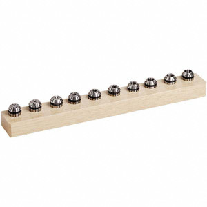 Techniks Collet Set: 9 Pc, Series ER8 Increments of 0.5mm 04200MS - 43215458