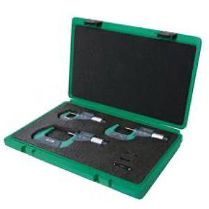 Insize Digital IP54 Outside Micrometer 3 Piece Set, 0-3"/0-75mm Range - 3102-33E