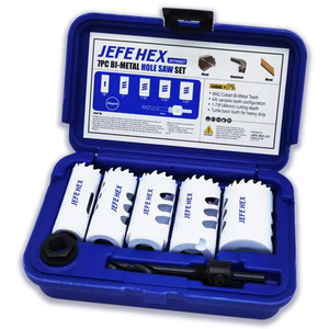 JEFE HEX Handree 7 Pcs Bi-Metal Hole Saw Set - JH705007