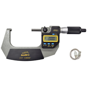 iGaging Quick Action SpeedMic Digital Micrometer, 2-3" Range, 0.00005"/0.001mm, Wireless Charging, Micro USB Data Output Port, IP65 Protective Rating against Dust & Fluid - 35-070-E75