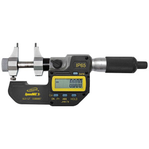 iGaging Quick Action SpeedMic Inside Digital Micrometer, 0.2-1.2" Range, 0.00005"/0.001mm,  Wireless Charging, Micro USB Data Output Port, IP65 Protective Rating against Dust & Fluid - 35-070-EI30