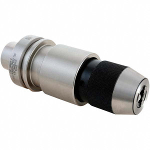 Techniks Drill Chuck: 1/2" Capacity, Tapered Mount, HSK63A Keyed, Taper Shank, 50 mm Sleeve Dia 34905 - 31835234