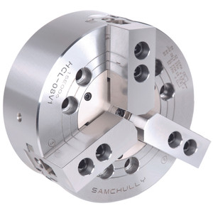 Samchully HCL Series 3-Jaw, Closed-Center, Long-Stroke Power Chuck, 8 in Size - HCL-08