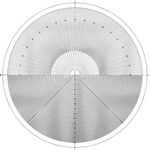 Mitutoyo Overlay Chart for Meas. Projector, No.11 - 12AAM587 Mitutoyo Overlay Chart for Meas. Projector, No.11 - 12AAM587