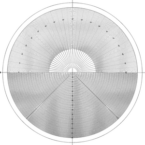 Mitutoyo Overlay Chart for Meas. Projector, No.11 - 12AAM587